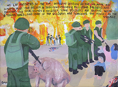 Bad Painting 110 by Jay Rechsteiner - My Lay Massacre US Army, Vietnam