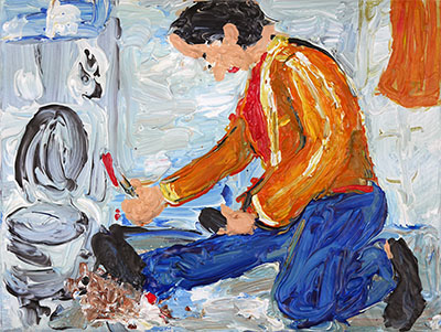 Bad Painting 334 by Jay Rechsteiner: Animal crushing video,Angel Ramos-Corrales 