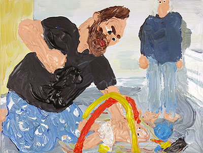 Bad Painting 336 by Jay Rechsteiner, stepdad punching baby