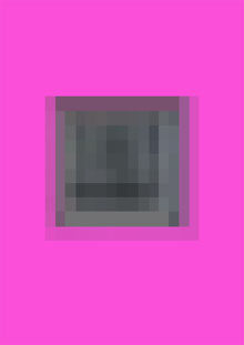 window, pixelated by Jay Rechsteiner, pink